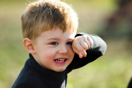 A little boy in the park