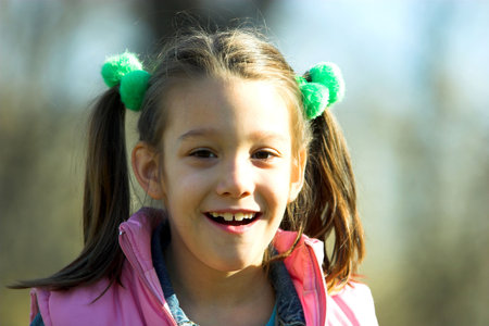 young pretty child in the park