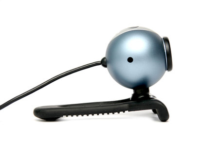 Digital webcam on white background