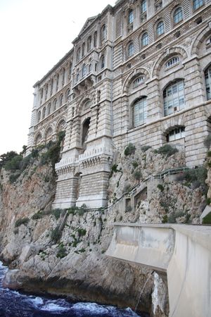View of the Oceanographic Museum in Monacoの写真素材