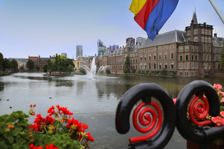 Binnenhof Palace, Dutch Parlament in the Hague, Netherlandsのeditorial素材