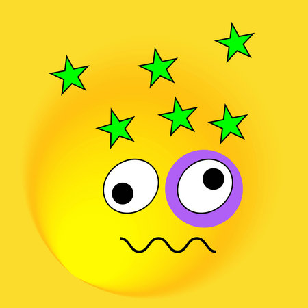 Smile, stickers with emotions. Vector illustration for printing on clothes, fabrics, wallpapers.のイラスト素材