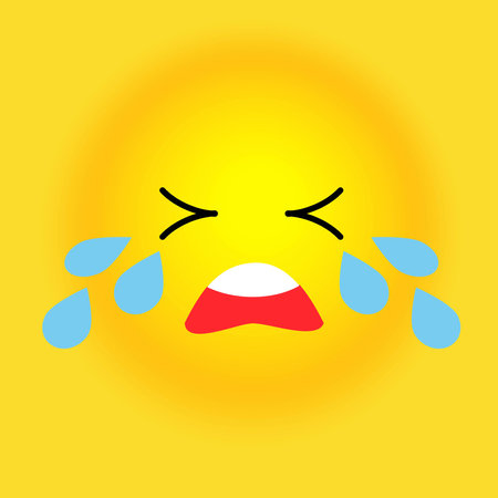 Smile, stickers with emotions. Vector illustration for printing on clothes, fabrics, wallpapers.のイラスト素材