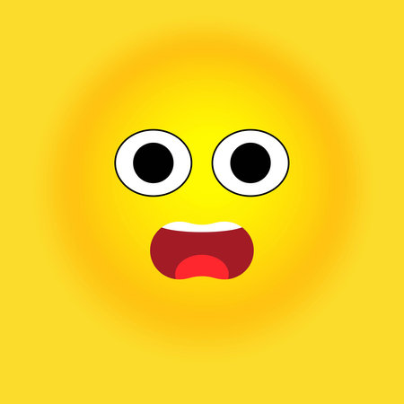 Smile, stickers with emotions. Vector illustration for printing on clothes, fabrics, wallpapers.のイラスト素材