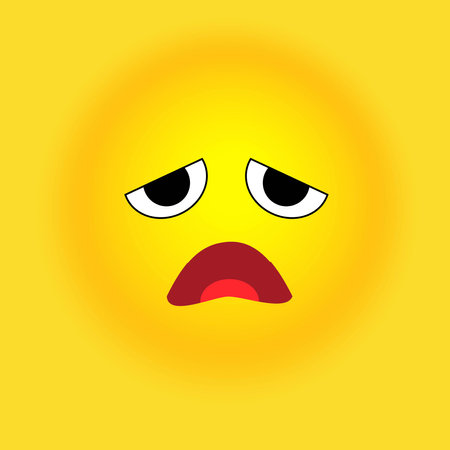 Smile, stickers with emotions. Vector illustration for printing on clothes, fabrics, wallpapers.のイラスト素材