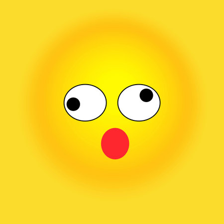 Smile, stickers with emotions. Vector illustration for printing on clothes, fabrics, wallpapers.のイラスト素材