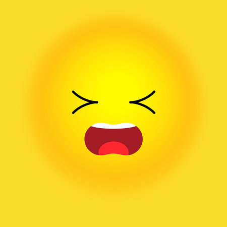 Smile, stickers with emotions, Vector illustration for printing on clothes, fabrics, wallpapers.のイラスト素材