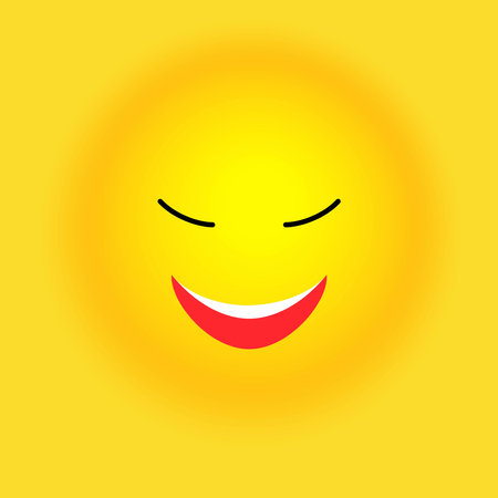 Smile, stickers with emotions, Vector illustration for printing on clothes, fabrics, wallpapers.のイラスト素材