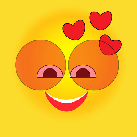 Smile, stickers with emotions. Vector illustration for printing on clothes, fabrics, wallpapers.のイラスト素材