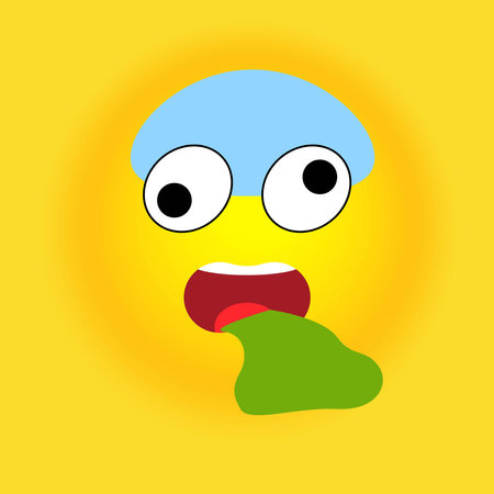 Smile, stickers with emotions. Vector illustration for printing on clothes, fabrics, wallpapers.のイラスト素材