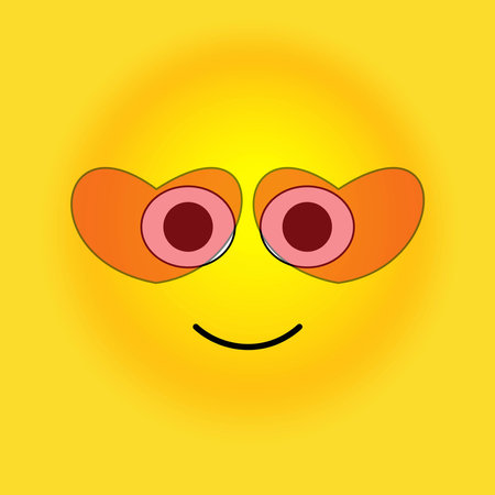 Smile, stickers with emotions. Vector illustration for printing on clothes, fabrics, wallpapers.のイラスト素材