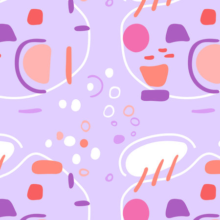 Colorful abstract background in trendy style. A bright backdrop for wallpaper and textiles for adults and children. Suitable for bed linen print backgrounds and card templates. Flat Vectorのイラスト素材