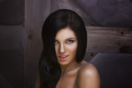 Girl beauty make up and hairstyleの写真素材
