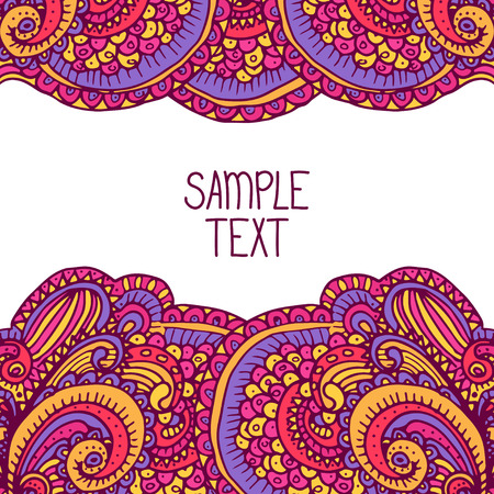 Ethnic tribal abstract seamless background pattern in vector with place for your text. Can be used for card, poster, etcのイラスト素材