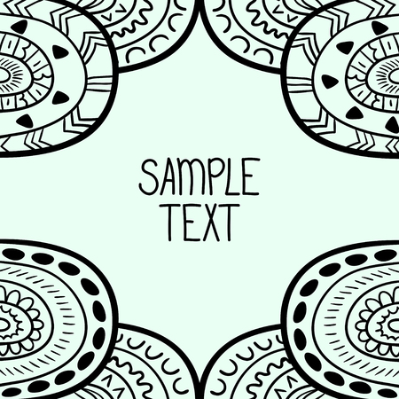 Ethnic tribal abstract seamless background pattern in vector with place for your text. Can be used for card, poster, etcのイラスト素材