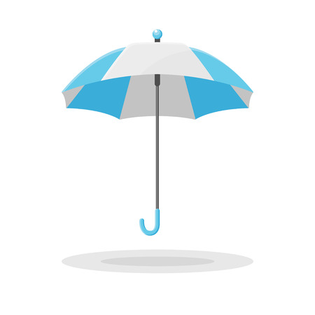 Vector icon of a beautiful striped umbrella in trendy flat style.のイラスト素材