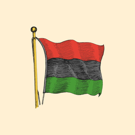 Kwanzaa background, Pan African Flag in vectorのイラスト素材