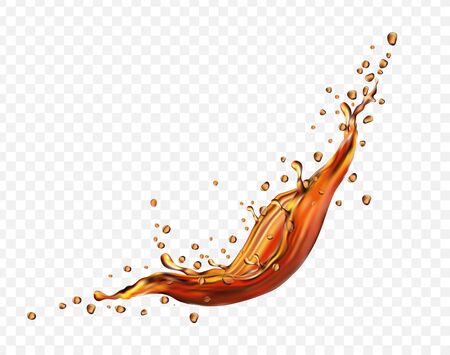 New Realistic transparent isolated vector falling splashのイラスト素材