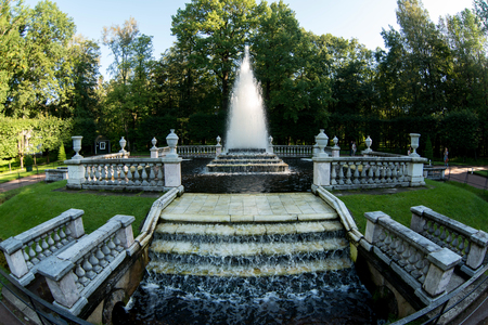Old vintage water fountain in public parkの写真素材