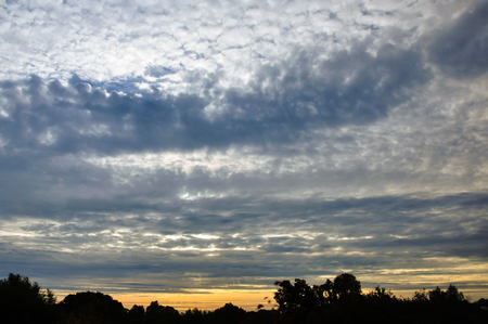 dramatic colorful sky in early morning timeの写真素材