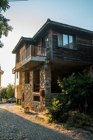 Sozopol, Bulgaria - September 11, 2016: Street view of Sozopol old townのeditorial素材