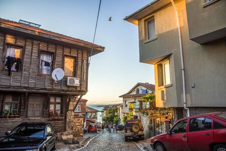 Sozopol, Bulgaria - September 11, 2016: Street view of Sozopol old townのeditorial素材
