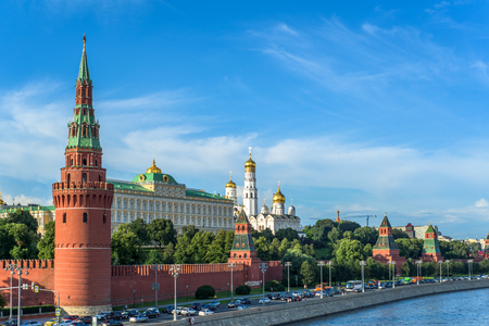 View of the Kremlin from the bridgeの写真素材