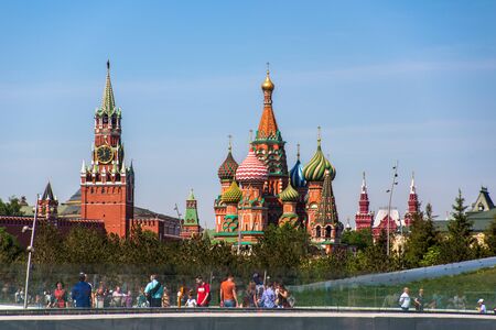 Moscow, Russia, May 13 2018 Cathedral of Vasily the Blessedのeditorial素材