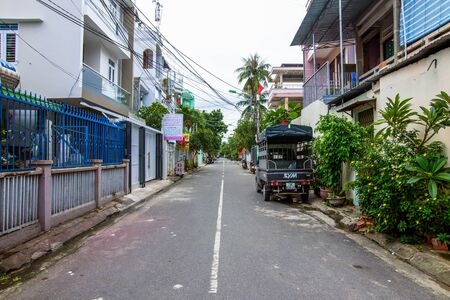 Vietnam, Nha Trang, January 3, 2016. Summer tropical streets of Nha Trang cityのeditorial素材