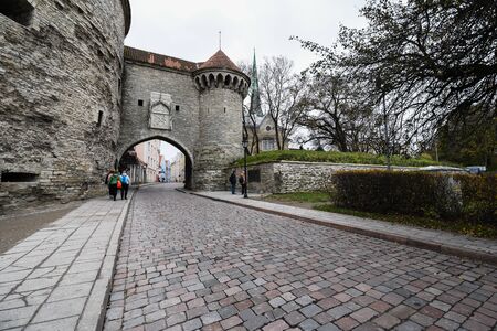 Tallinn, Estonia, November 3, 2018 Vanalinn old town Historic Centre of Tallinnのeditorial素材