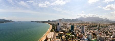 Nha Trang, Vietnam - January 8, 2016 Tropical city coastal panoramaのeditorial素材