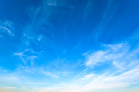 Beautiful abstract pattern with cirrus clouds and blue skyの写真素材