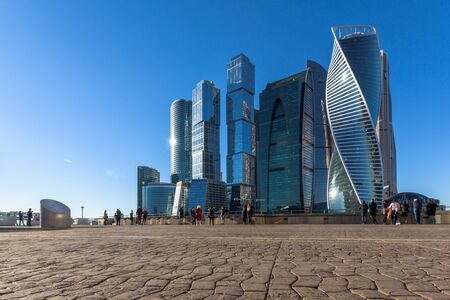 Moscow, Russia - October 12, 2018: View of Moscow City International Business Centerのeditorial素材