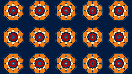 pattern with symmetric geometric ornament. kaleidoscope background