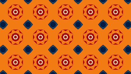 pattern with symmetric geometric ornament. kaleidoscope background