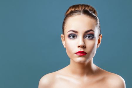 Beautiful Spa model Girl with Perfect Clean Skin.の写真素材