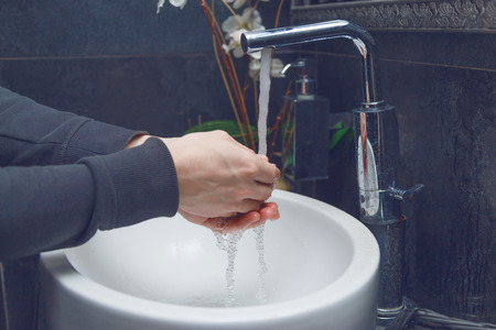 Hygiene. Cleaning Hands. Washing handsの写真素材