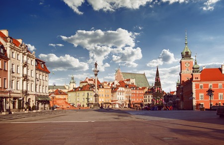 Warsaw old town in Europeの写真素材