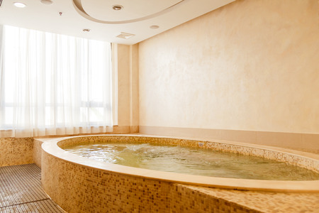 Hot tub baths in hotel spa center.の写真素材