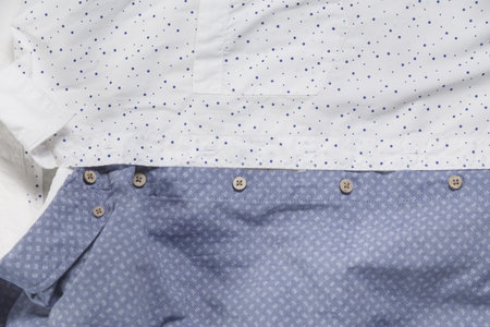 two elegant on white male shirts
