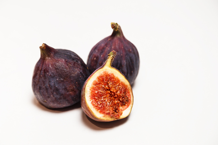 Figs fruits isolated on white backgroundの写真素材