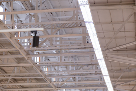 Suspended ceiling lamps for industrial building lightingの写真素材
