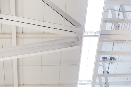 Suspended ceiling lamps for industrial building lightingの写真素材