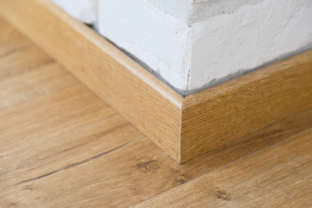 Wooden floor plinthの写真素材