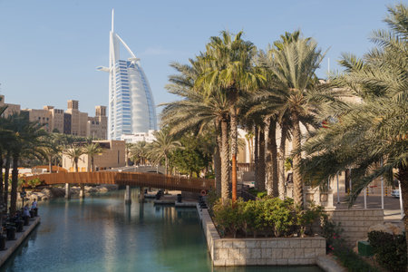 Dubai, UAE - January, 6, 2019: Traditional bridge at Dubais old town soukのeditorial素材