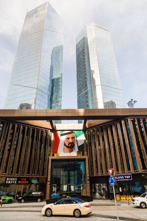 Dubai, UAE - January 05, 2019: Building of Rixos Premium hotel in Dubai, United Arab Emirates.のeditorial素材