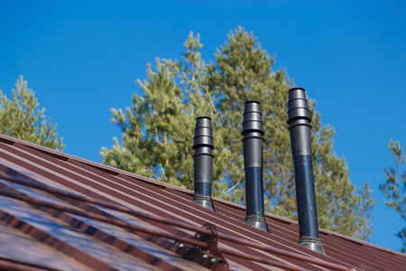 Chimney or ventilation roof pipeの写真素材