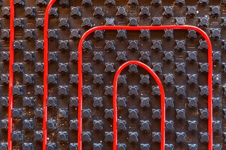 Underfloor surface heating pipes. Low temperature heating conceptの写真素材