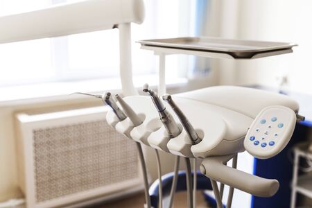 Up of dental treatment equipment. Dentist, dental care, decay tooth imageの写真素材