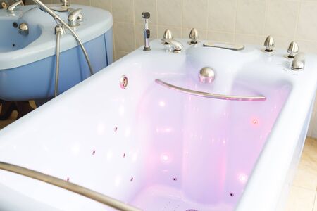 Medical hot tub in the rehabilitation treatment room.の写真素材
